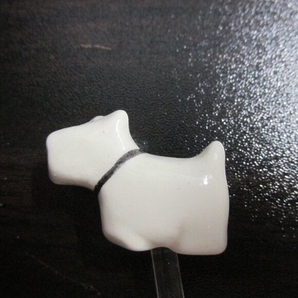 Vintage 1 West Highland Terrier Mix Drink Stirrer 6-1/4" - Picture 5 of 8